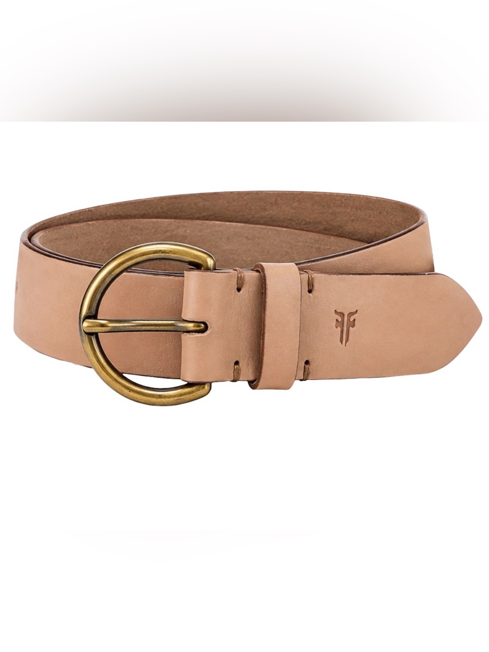 Frye Flat Leather Belt (style DC1040C) in Tan - Women's size L